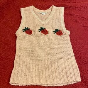 Kimchi Blue Strawberry Sweater Vest